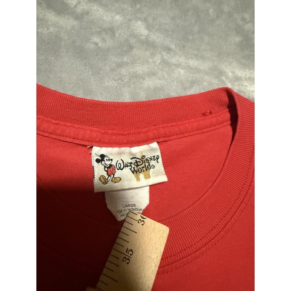 Walt Disney World T-Shirt Mens L Red 2002 Mickey Mouse Ears to You Y2K Vintage - Picture 4 of 5